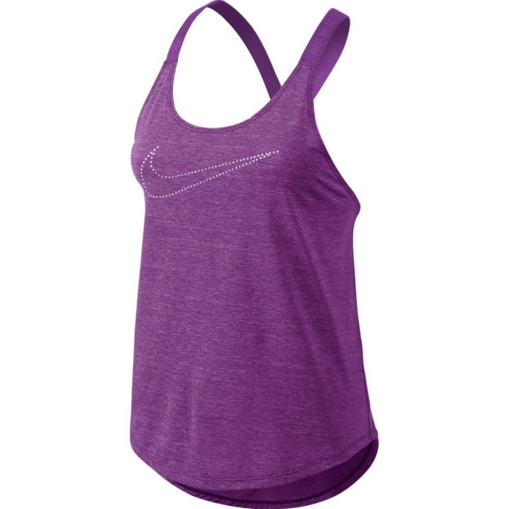 Nike Pure Elastika Keyhole Veneer Tank Purple Sz M